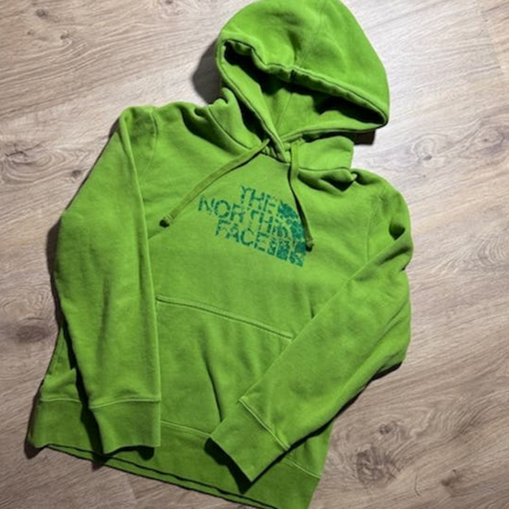 Green North Face Hoodie Womens Small